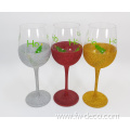 custom colored red wine glass goblet set